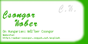 csongor wober business card